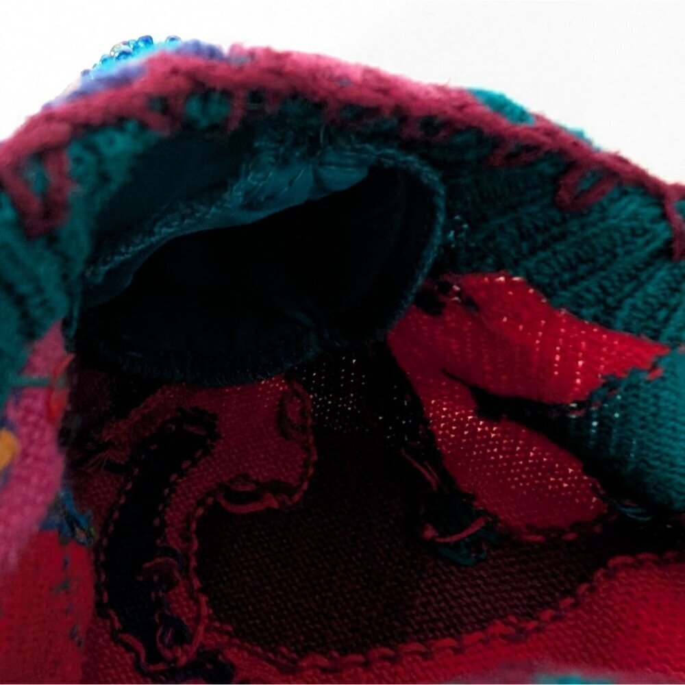 Vintage 90s Michael Simon Artsy Beaded Cardigan Womens Size Small Embroidered - Picture 5 of 12